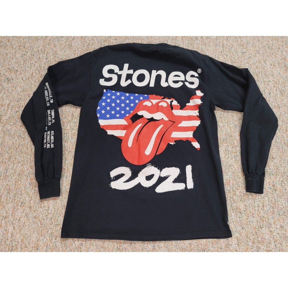 Rolling Stones No Filter Tour 2021 Shirt Mens Medium Black Band Tee Concert